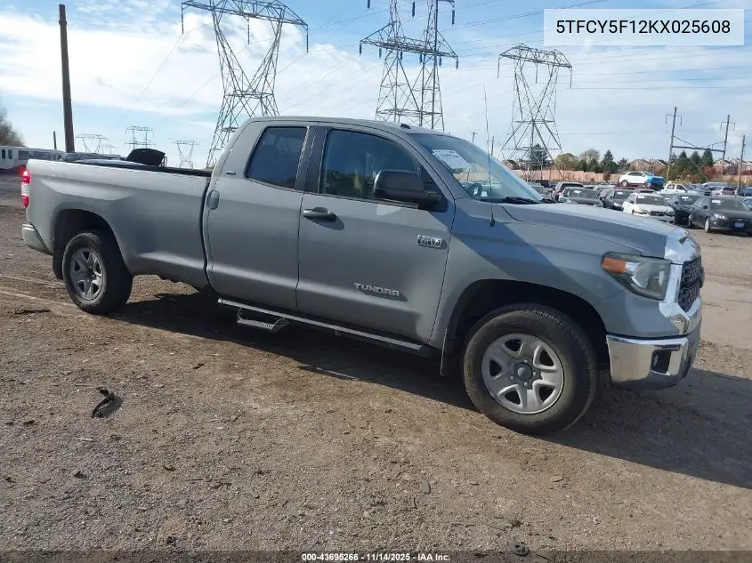 5TFCY5F12KX025608 2019 Toyota Tundra Sr5 5.7L V8