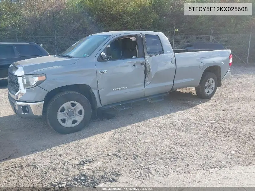 5TFCY5F12KX025608 2019 Toyota Tundra Sr5 5.7L V8