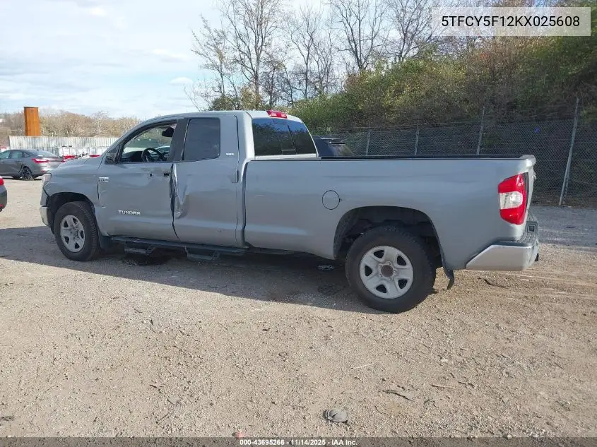 5TFCY5F12KX025608 2019 Toyota Tundra Sr5 5.7L V8