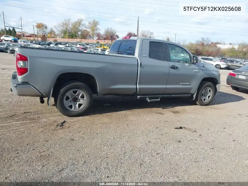 5TFCY5F12KX025608 2019 Toyota Tundra Sr5 5.7L V8