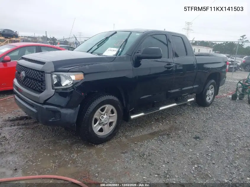 5TFRM5F11KX141503 2019 Toyota Tundra Sr 4.6L V8