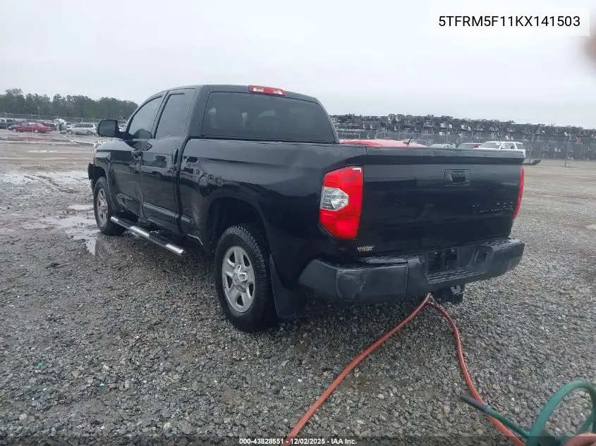 5TFRM5F11KX141503 2019 Toyota Tundra Sr 4.6L V8