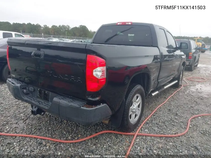 5TFRM5F11KX141503 2019 Toyota Tundra Sr 4.6L V8
