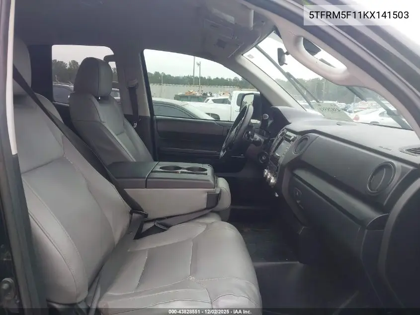 5TFRM5F11KX141503 2019 Toyota Tundra Sr 4.6L V8