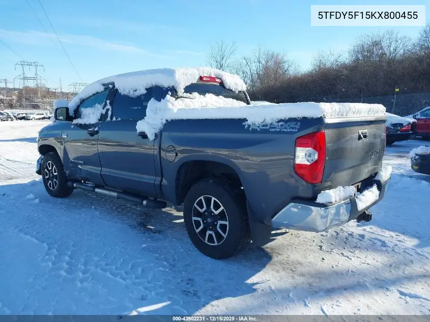 5TFDY5F15KX800455 2019 Toyota Tundra Sr5 5.7L V8