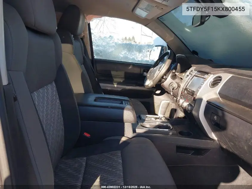 5TFDY5F15KX800455 2019 Toyota Tundra Sr5 5.7L V8