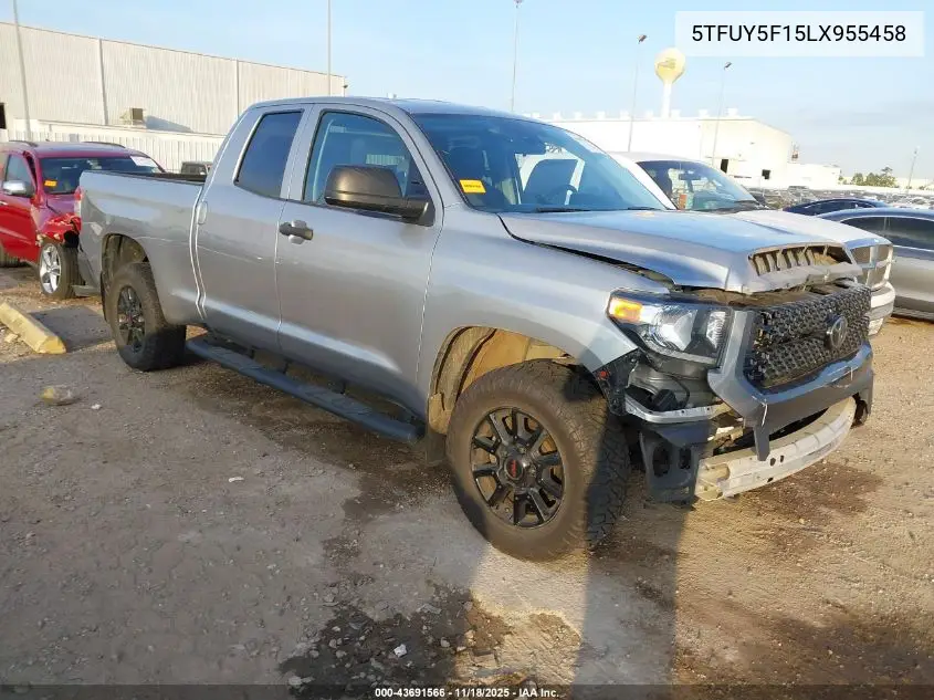 5TFUY5F15LX955458 2020 Toyota Tundra Sr