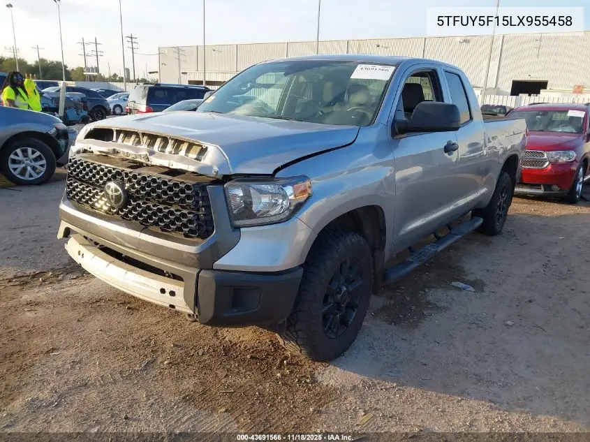5TFUY5F15LX955458 2020 Toyota Tundra Sr