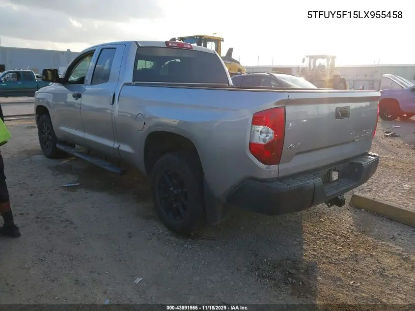 5TFUY5F15LX955458 2020 Toyota Tundra Sr