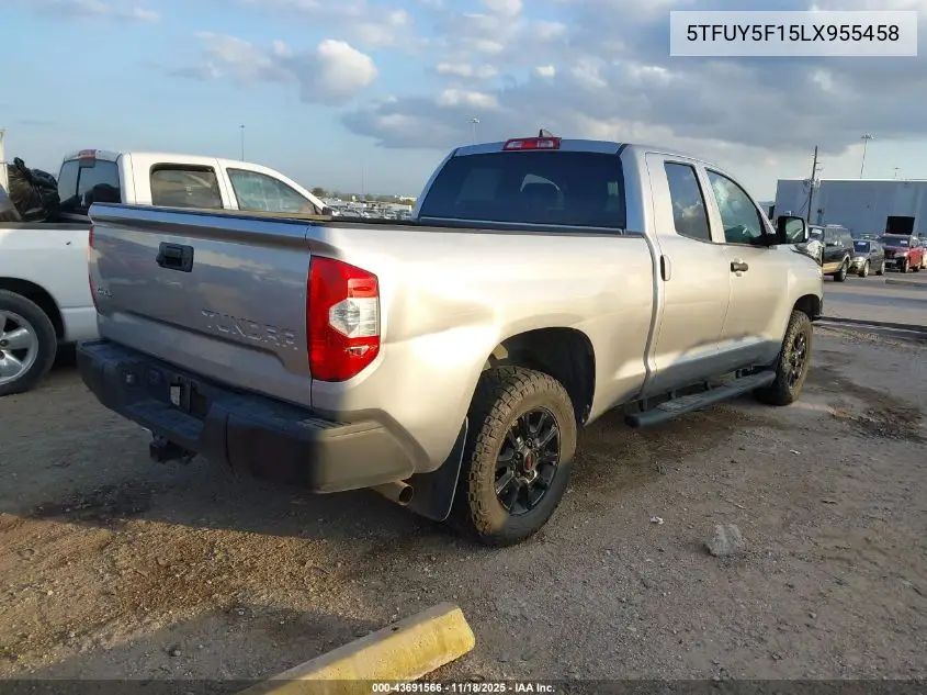 5TFUY5F15LX955458 2020 Toyota Tundra Sr