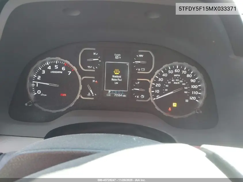 5TFDY5F15MX033371 2021 Toyota Tundra Sr5