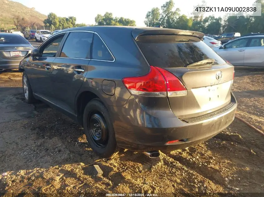 4T3ZK11A09U002838 2009 Toyota Venza Base V6