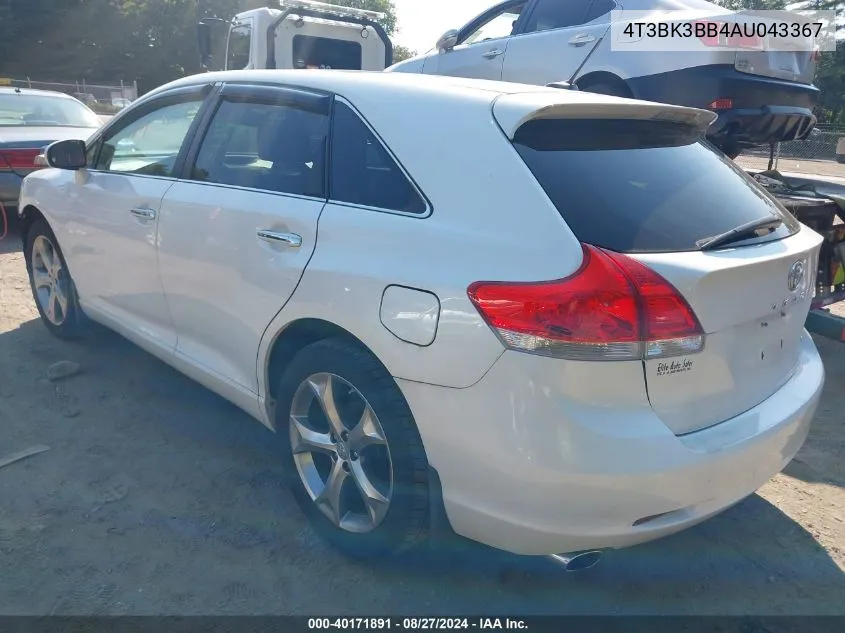 4T3BK3BB4AU043367 2010 Toyota Venza Base V6