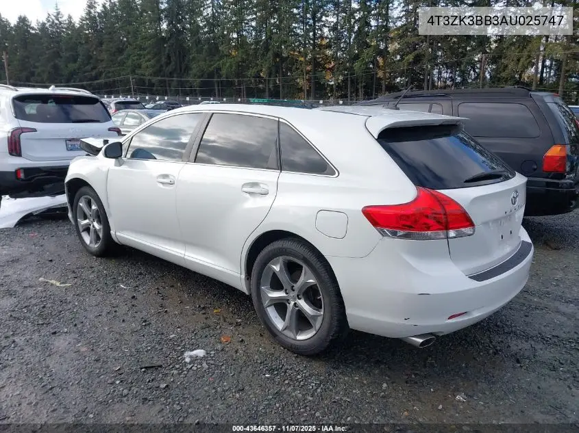 4T3ZK3BB3AU025747 2010 Toyota Venza Base V6