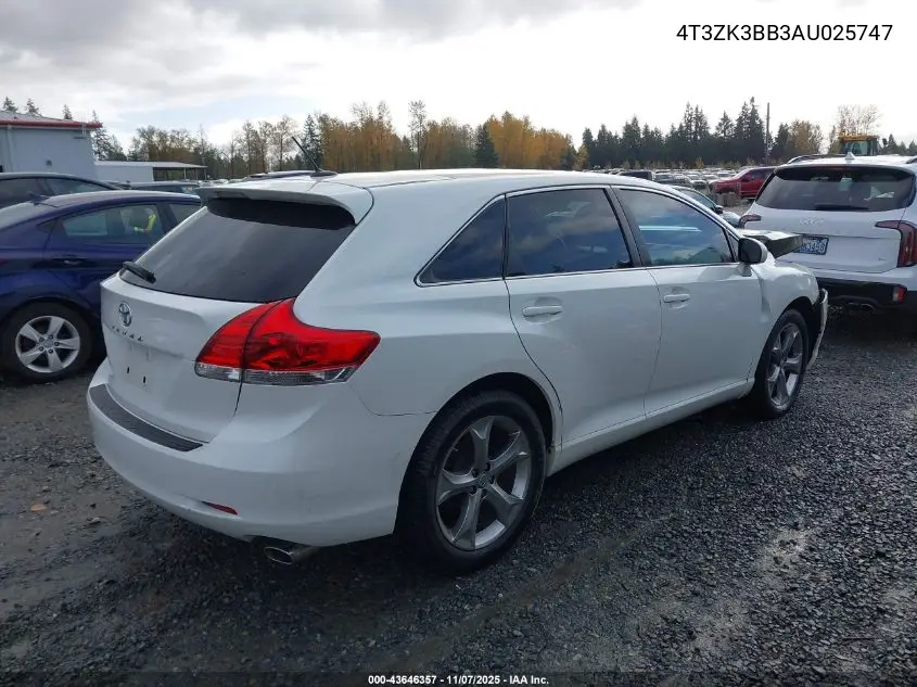 4T3ZK3BB3AU025747 2010 Toyota Venza Base V6