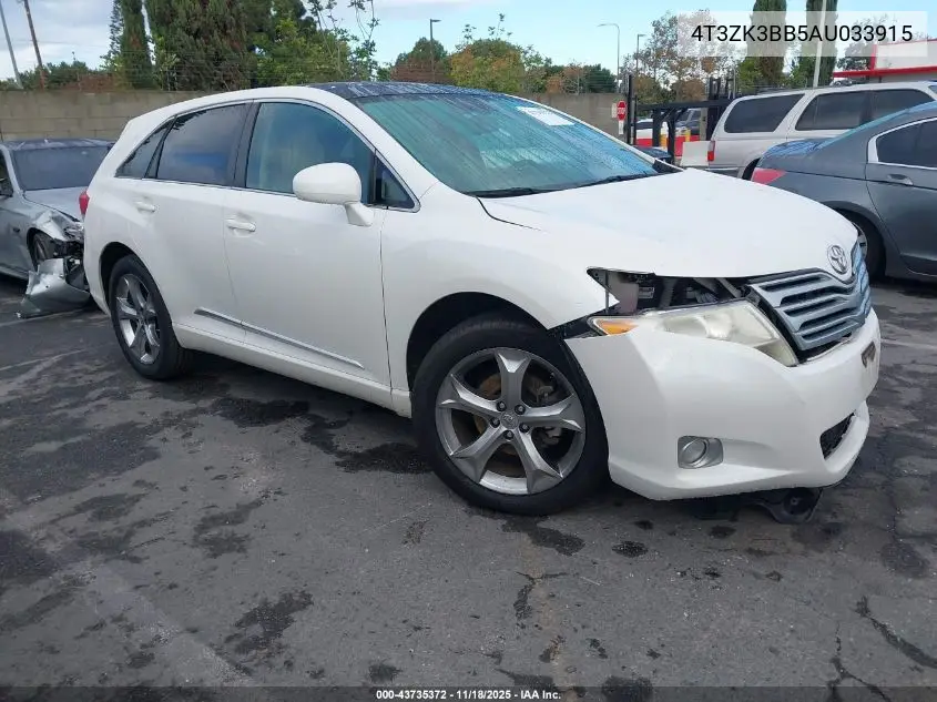4T3ZK3BB5AU033915 2010 Toyota Venza Base V6