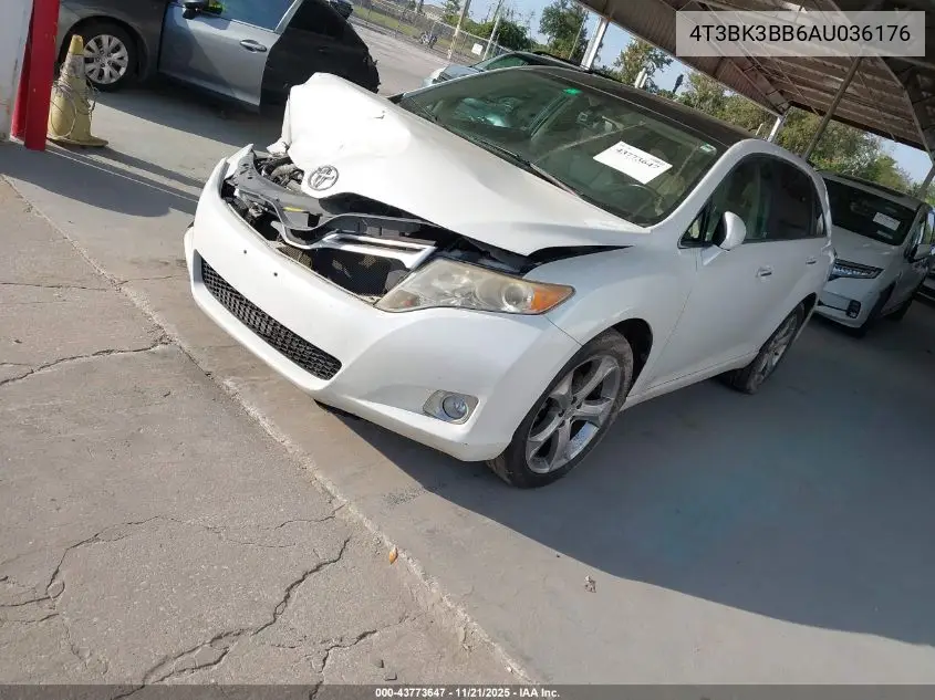 4T3BK3BB6AU036176 2010 Toyota Venza Base V6