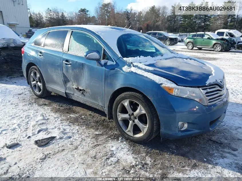 4T3BK3BB6AU029681 2010 Toyota Venza Base V6