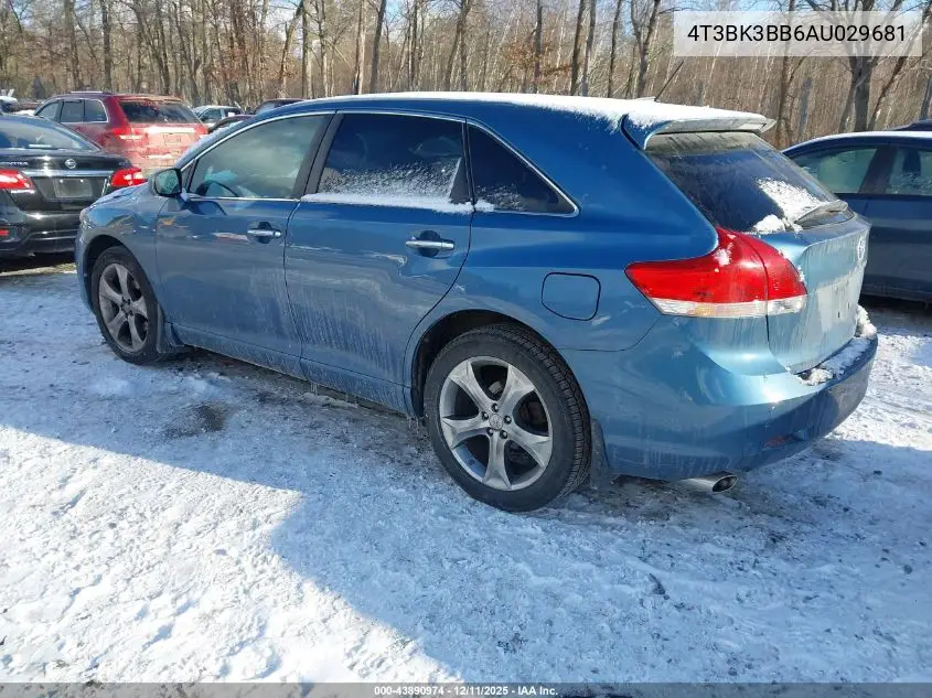 4T3BK3BB6AU029681 2010 Toyota Venza Base V6