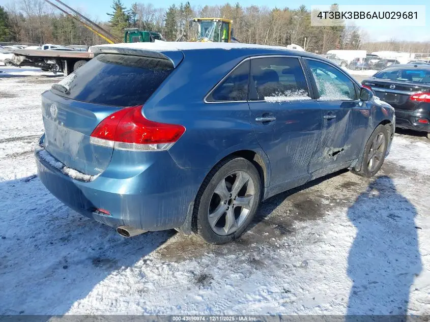 4T3BK3BB6AU029681 2010 Toyota Venza Base V6