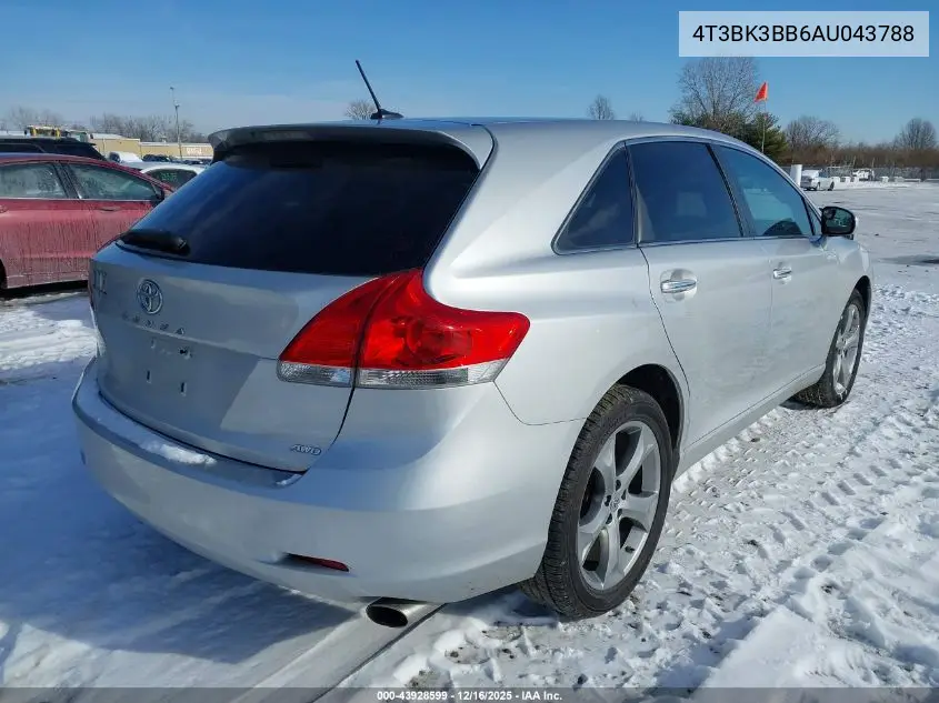 4T3BK3BB6AU043788 2010 Toyota Venza Base V6