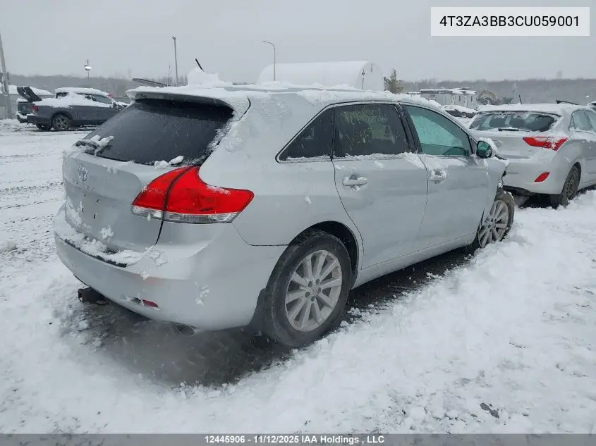 4T3ZA3BB3CU059001 2012 Toyota Venza