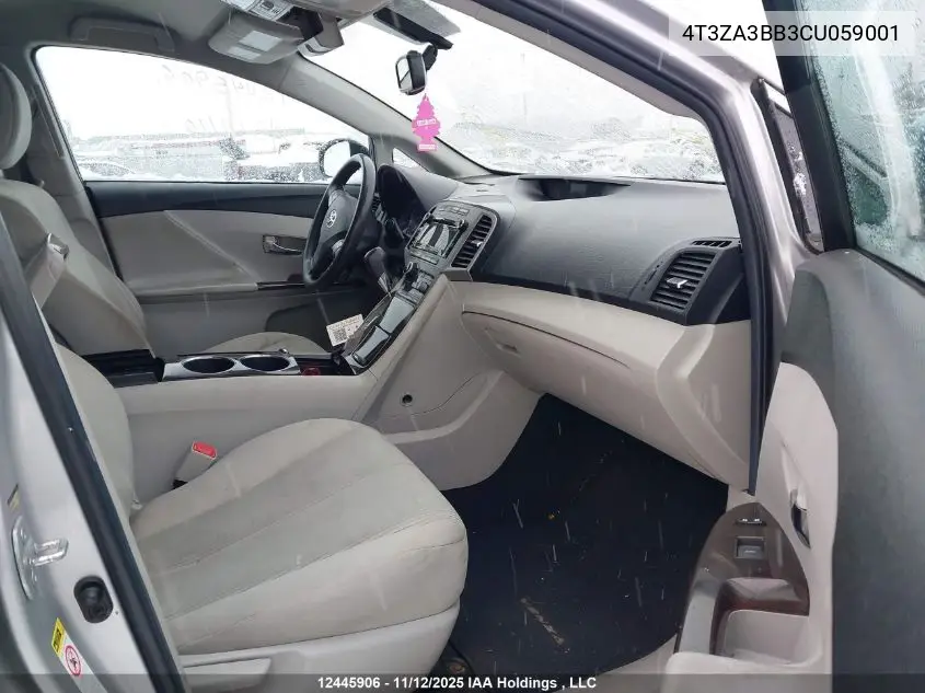 4T3ZA3BB3CU059001 2012 Toyota Venza