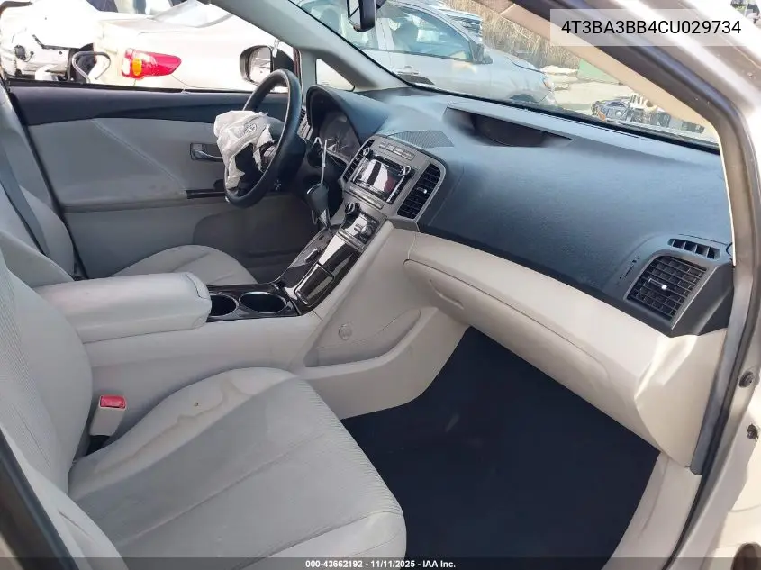 4T3BA3BB4CU029734 2012 Toyota Venza Le