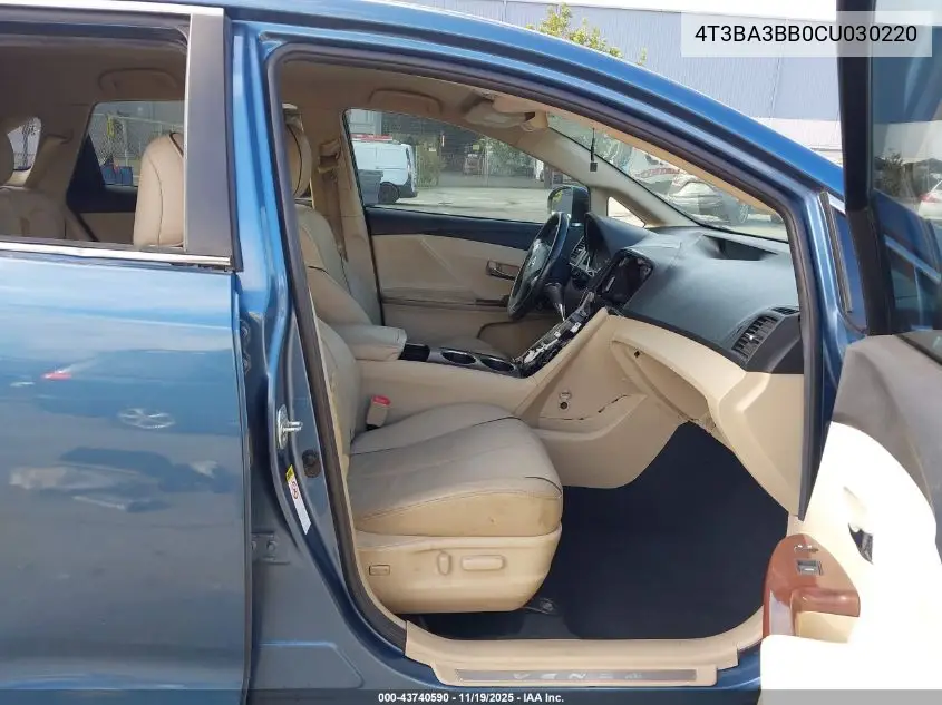4T3BA3BB0CU030220 2012 Toyota Venza Xle