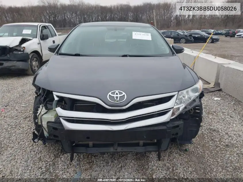 4T3ZK3BB5DU058026 2013 Toyota Venza Xle V6