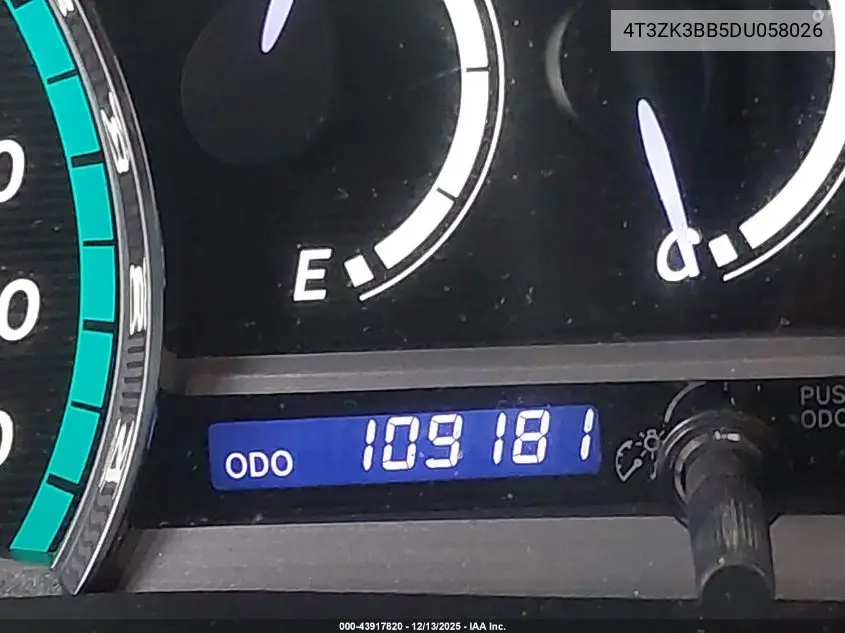 4T3ZK3BB5DU058026 2013 Toyota Venza Xle V6