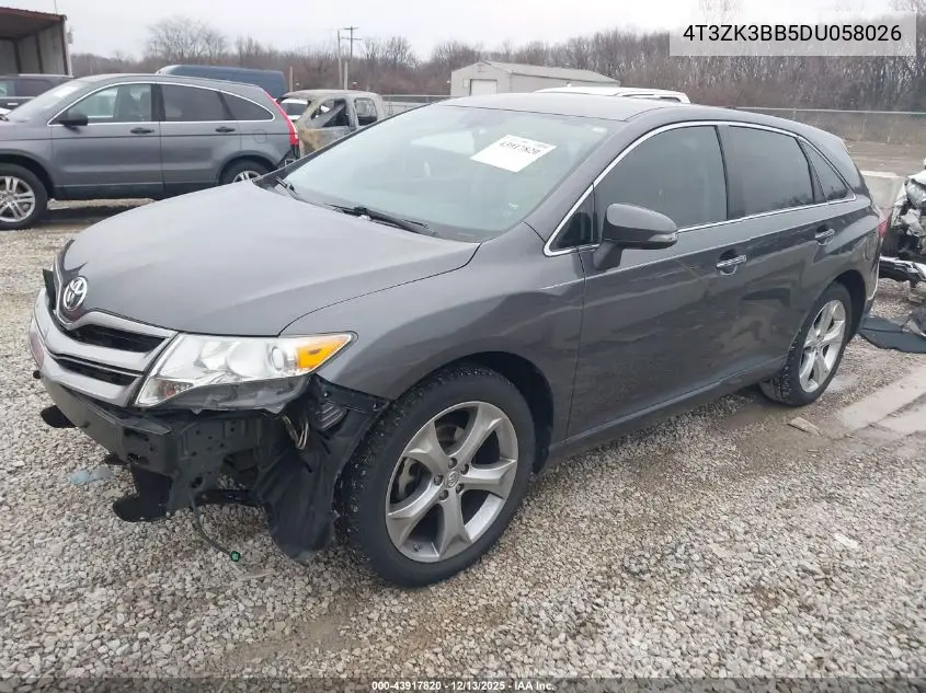 4T3ZK3BB5DU058026 2013 Toyota Venza Xle V6