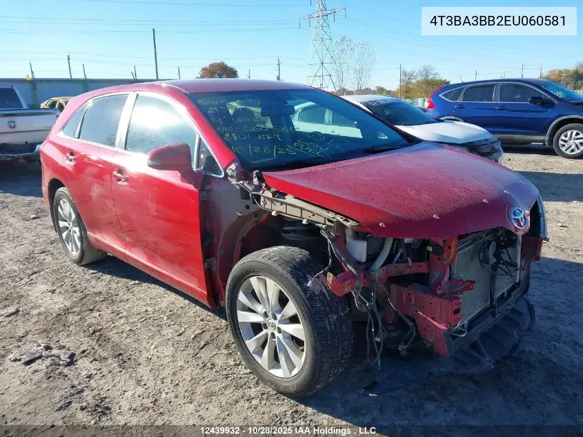 4T3BA3BB2EU060581 2014 Toyota Venza