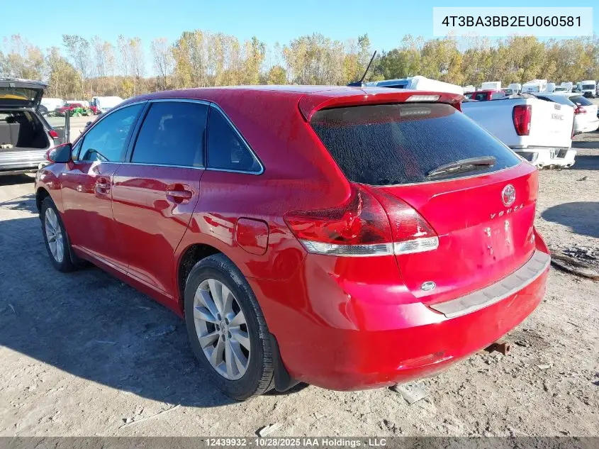 4T3BA3BB2EU060581 2014 Toyota Venza