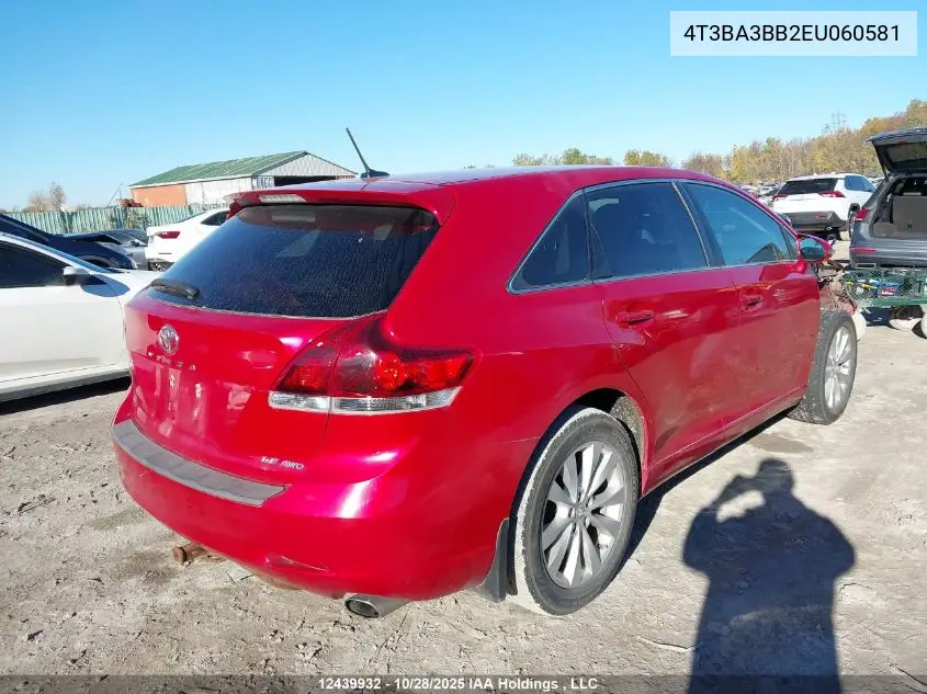 4T3BA3BB2EU060581 2014 Toyota Venza