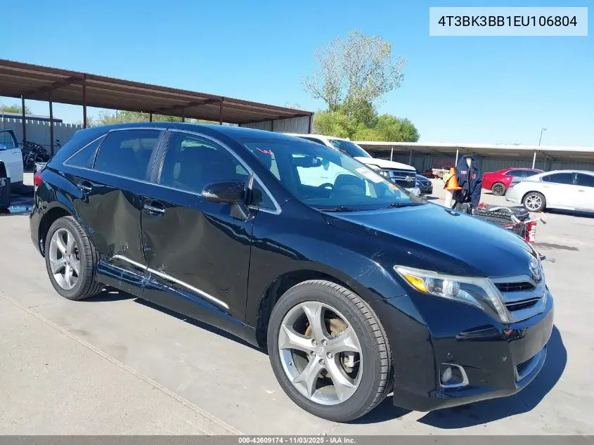 4T3BK3BB1EU106804 2014 Toyota Venza Limited V6