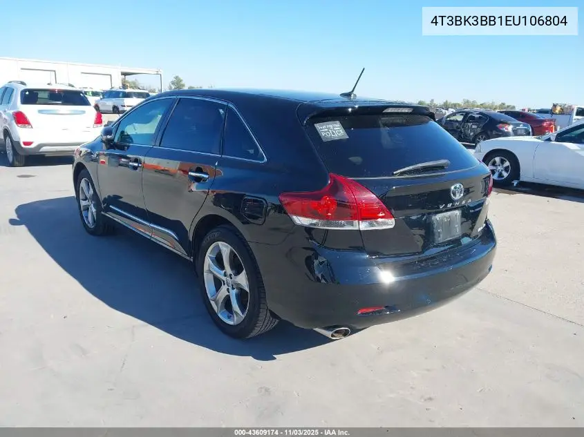 4T3BK3BB1EU106804 2014 Toyota Venza Limited V6