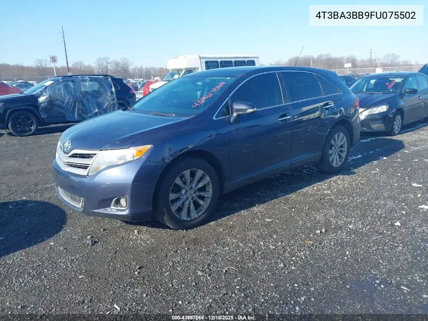 4T3BA3BB9FU075502 2015 Toyota Venza Xle