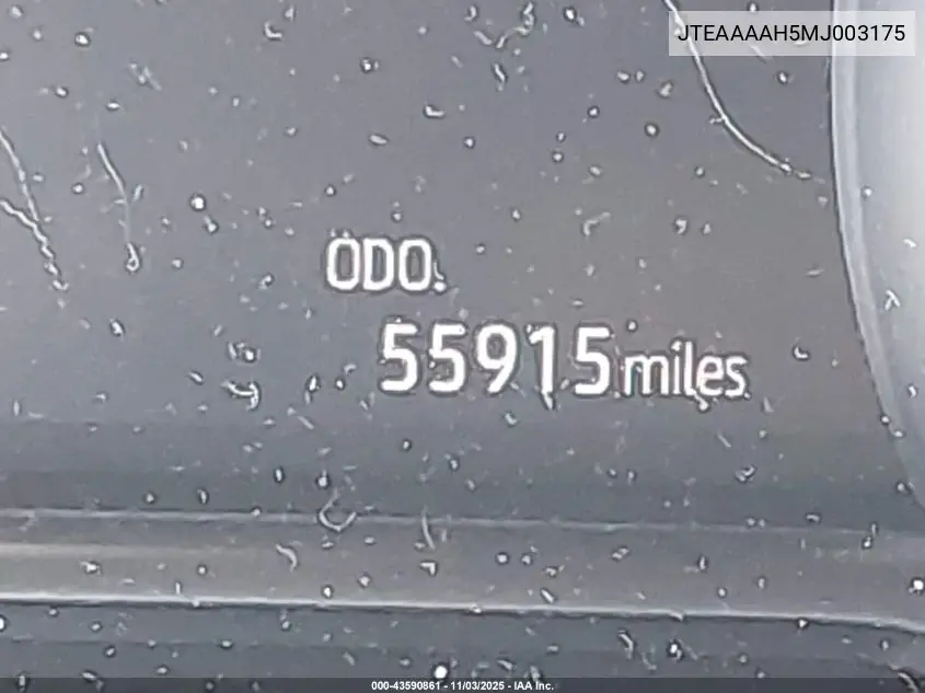 JTEAAAAH5MJ003175 2021 Toyota Venza Limited