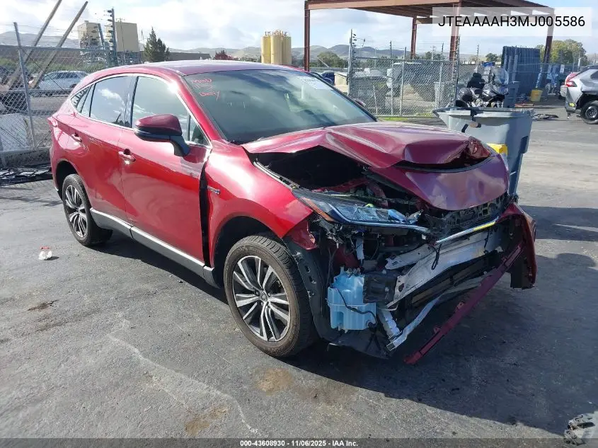 JTEAAAAH3MJ005586 2021 Toyota Venza Le