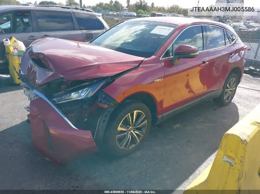 JTEAAAAH3MJ005586 2021 Toyota Venza Le