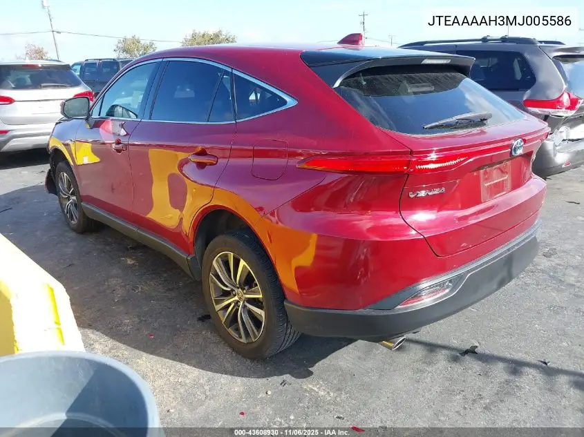 JTEAAAAH3MJ005586 2021 Toyota Venza Le