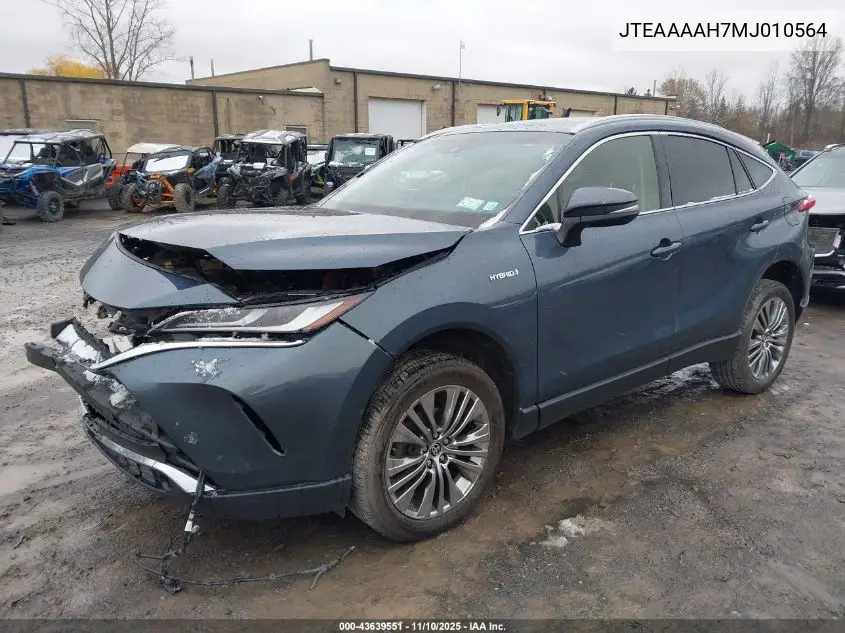 JTEAAAAH7MJ010564 2021 Toyota Venza Xle