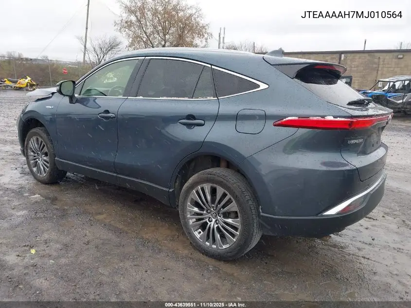 JTEAAAAH7MJ010564 2021 Toyota Venza Xle