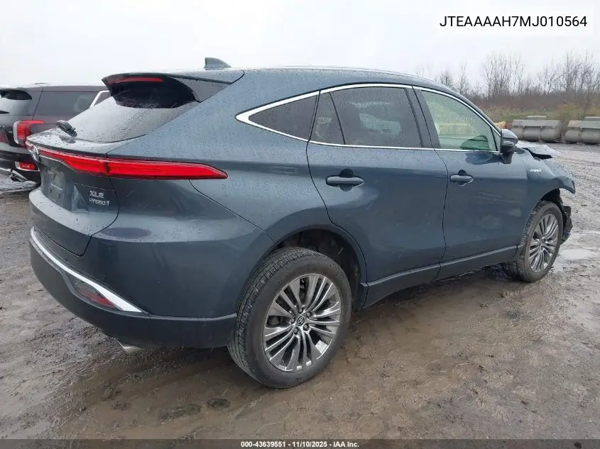 JTEAAAAH7MJ010564 2021 Toyota Venza Xle
