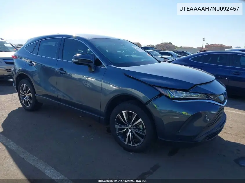 JTEAAAAH7NJ092457 2022 Toyota Venza Le