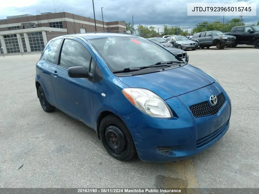 2006 Toyota Yaris Le VIN: JTDJT923965015745 Lot: 20163190