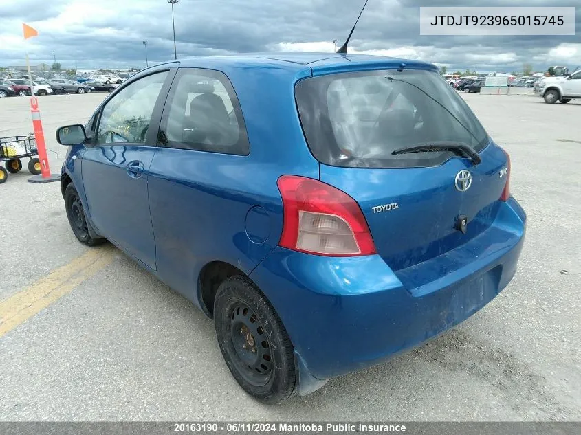 JTDJT923965015745 2006 Toyota Yaris Le