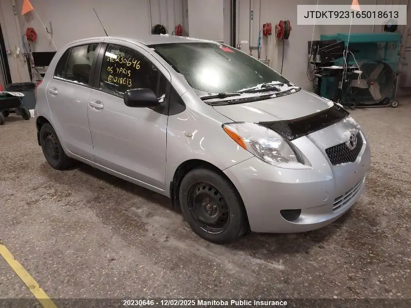 JTDKT923165018613 2006 Toyota Yaris Le