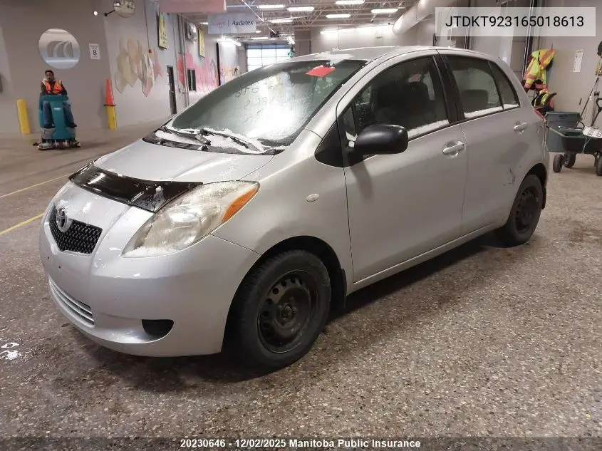 JTDKT923165018613 2006 Toyota Yaris Le